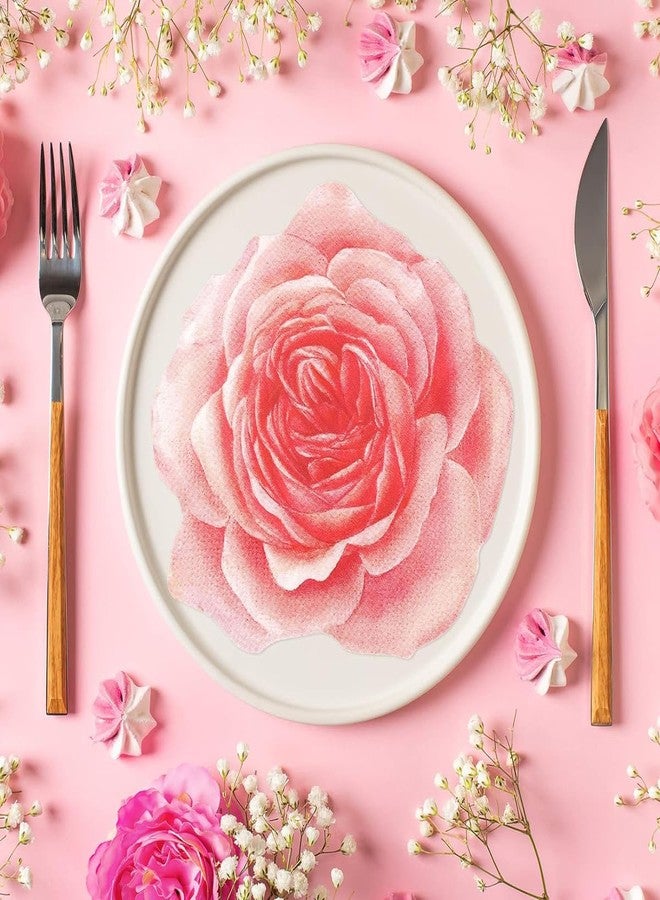 Jolitee Premium 3-Ply Dinner Napkins - Elegant Guest Towels Perfect for Weddings, Bridal Showers, Parties & Daily Use, Extra Large, Disposable, Versatile Designs (Die Cut Rose) - Image 3